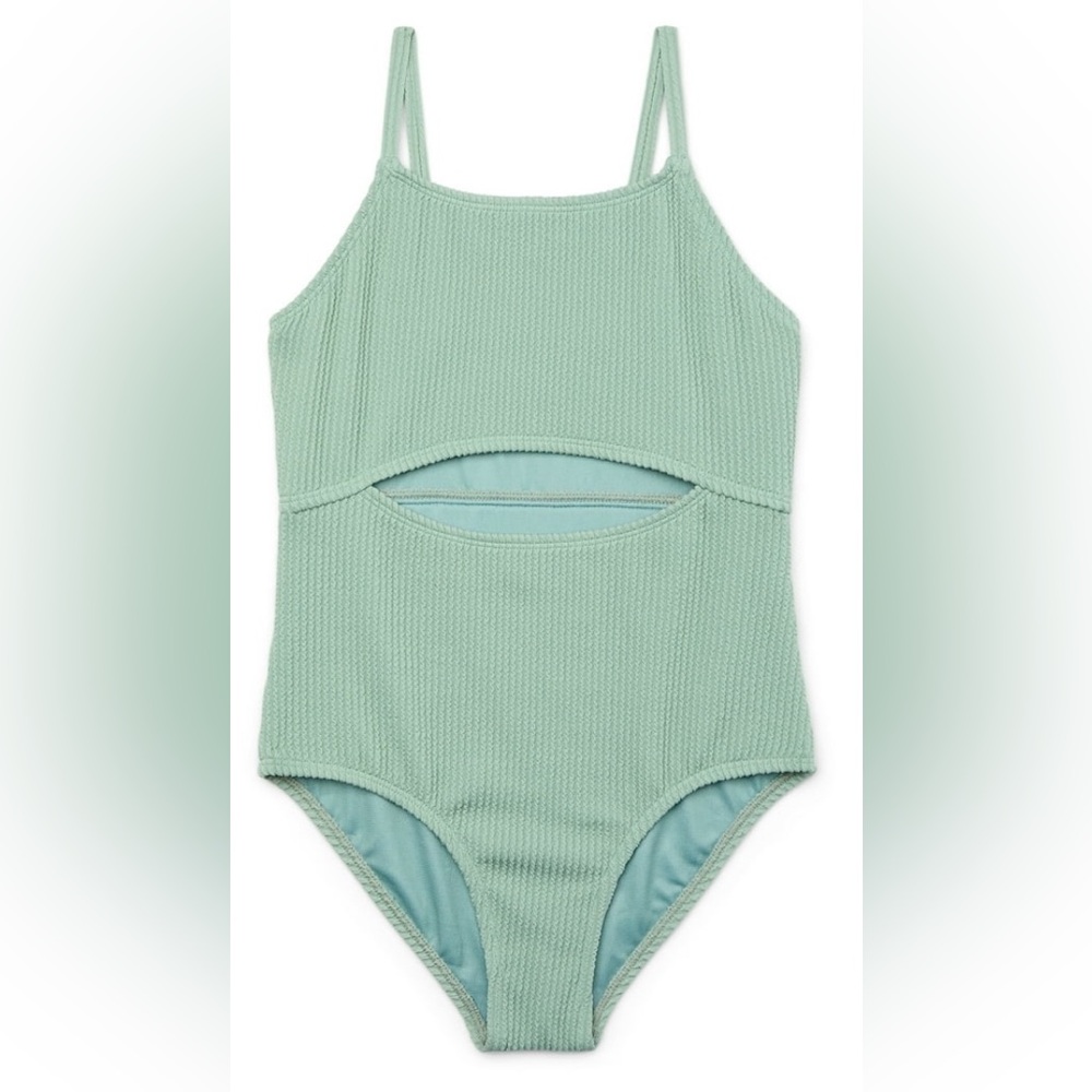 Mint Green Ribbed Swimsuit